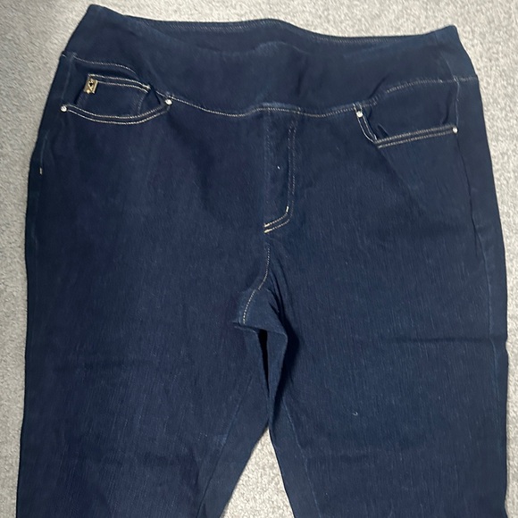 Belle by Kim Gravel Dark Blue Straight Leg Jeans - Picture 4 of 6